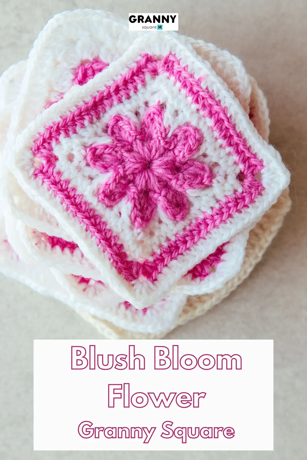 Blush Bloom Flower Granny Square — Free 7-Round Crochet Pattern — photo 2