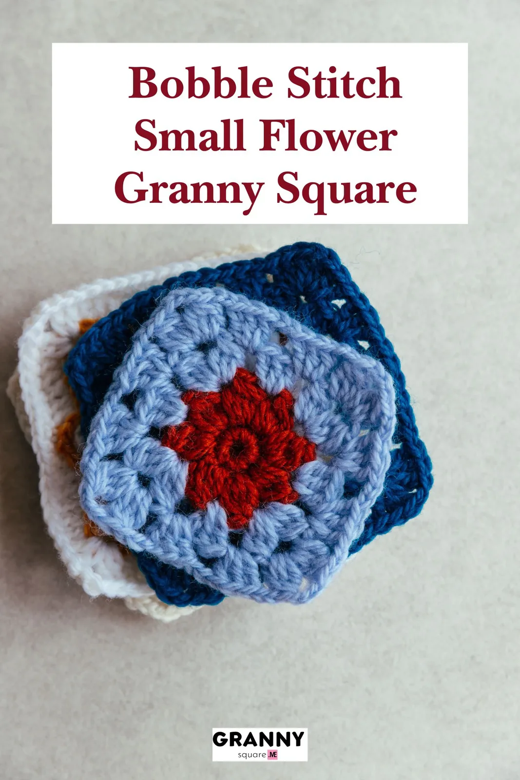 Bobble Stitch Small Flower Granny Square – Free Pattern — photo 4