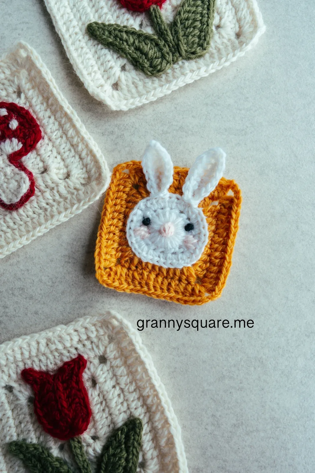 Bunny Granny Square – Free Crochet Pattern with 3D Ears — photo 4