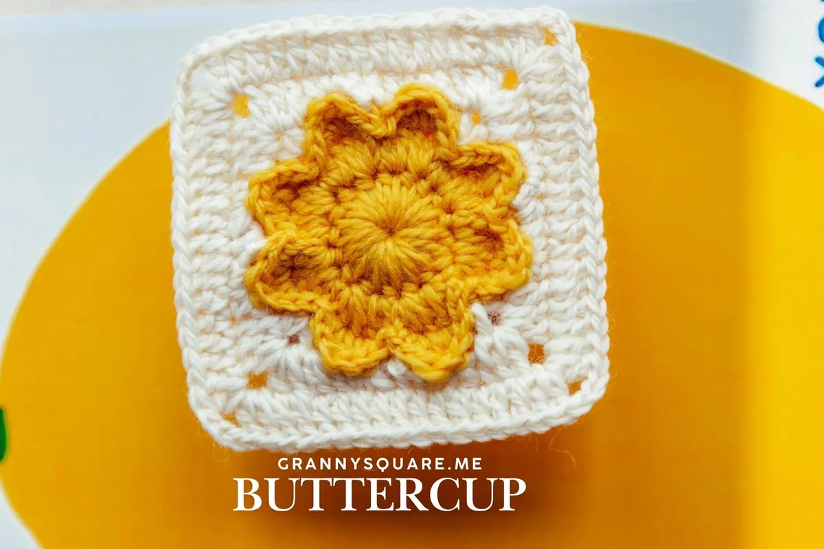 Buttercup Flower Granny Square – Free Crochet Pattern — photo 2