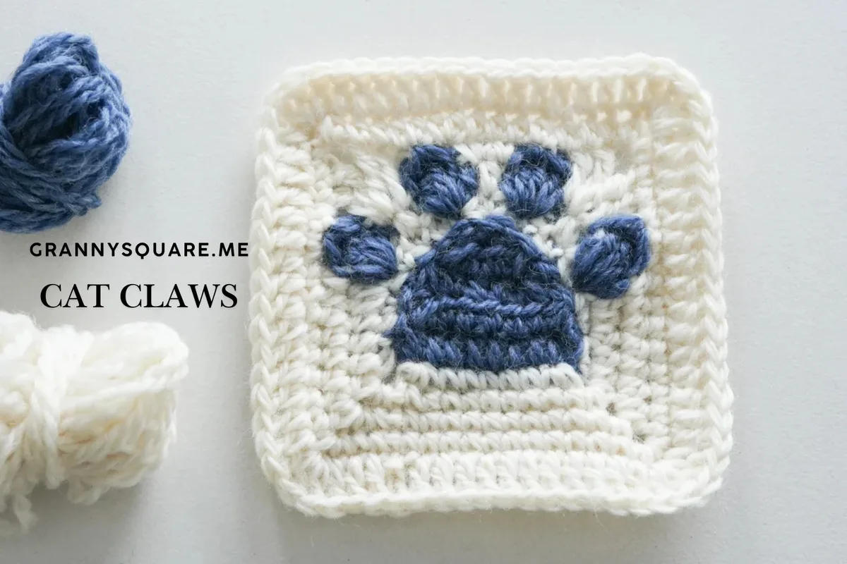 Cat Claws Granny Square — Free Crochet Pattern