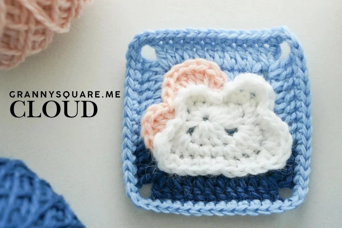 Cloud Granny Square — Free Crochet Pattern with a 3D Layered Cloud — photo 3