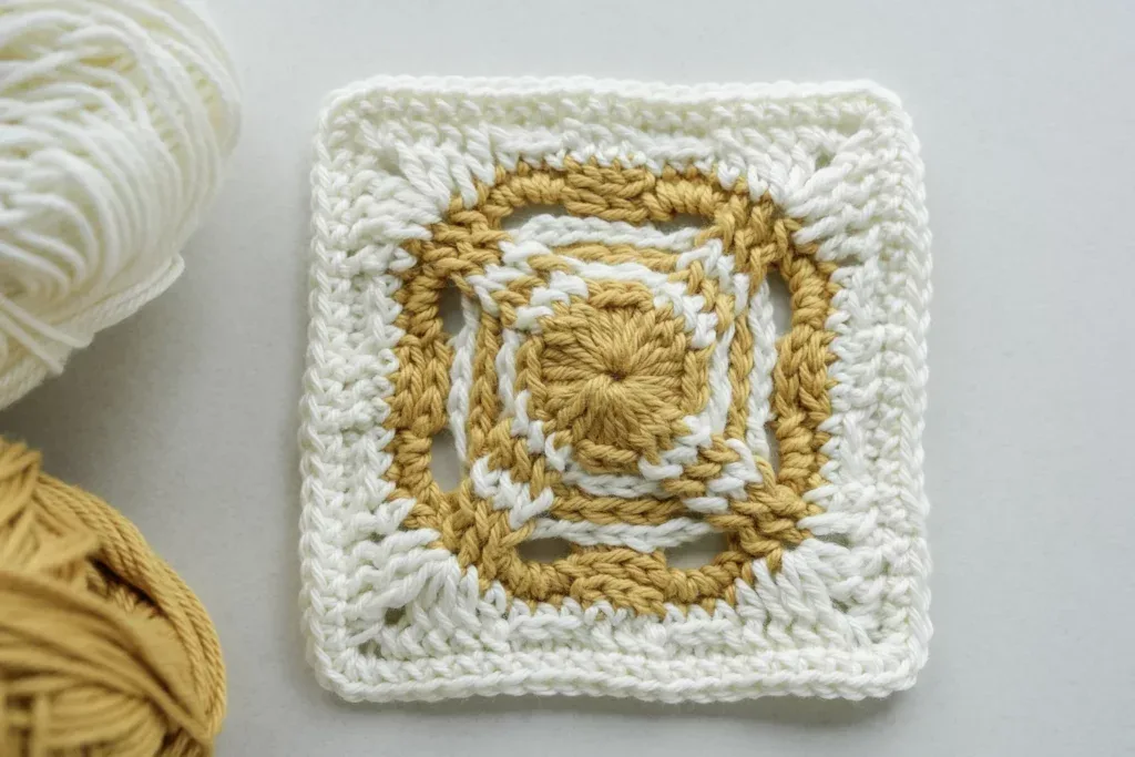 Crochet Marigold Granny Square Pattern (Free)