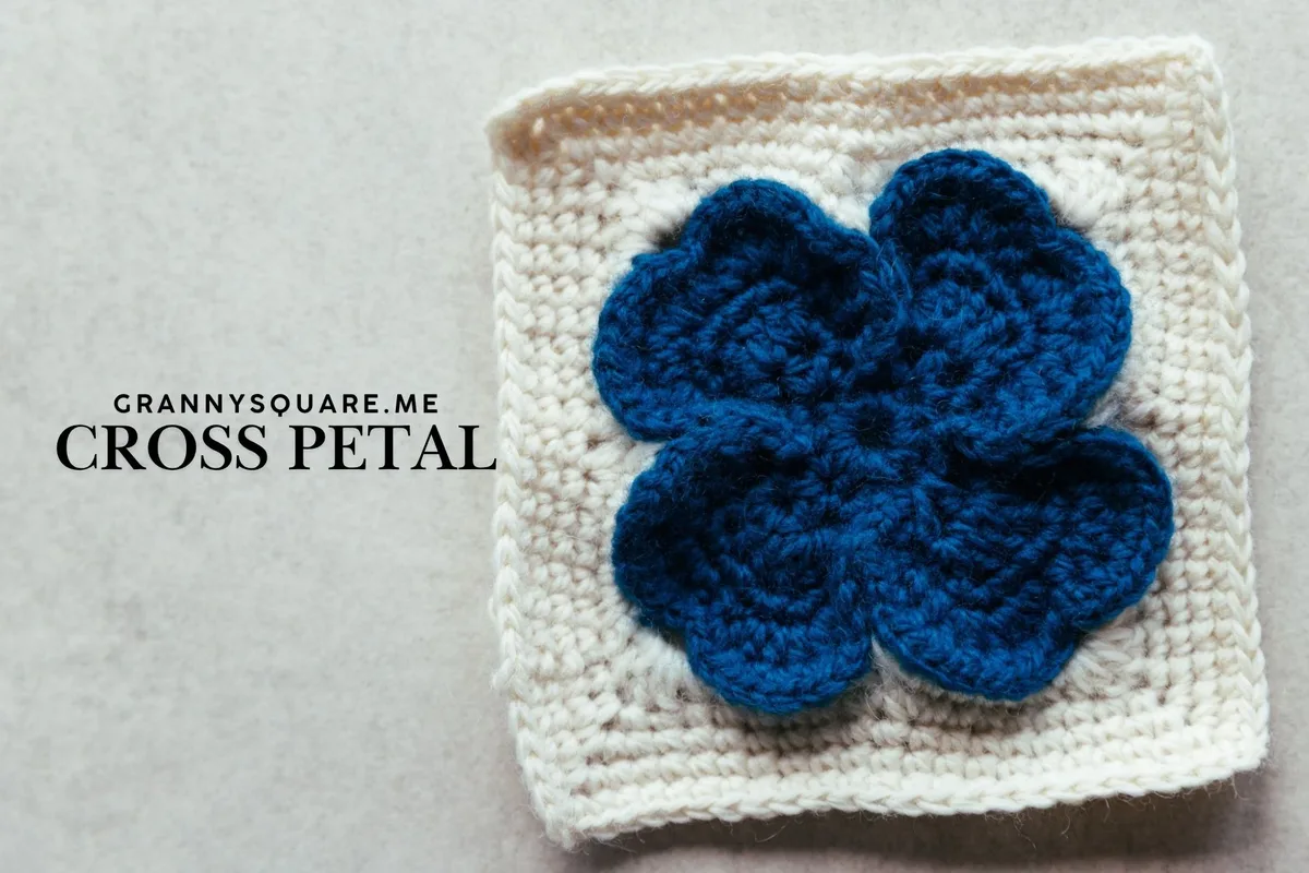 Cross Flower Granny Square — Free Two-Color Crochet Pattern — photo 2