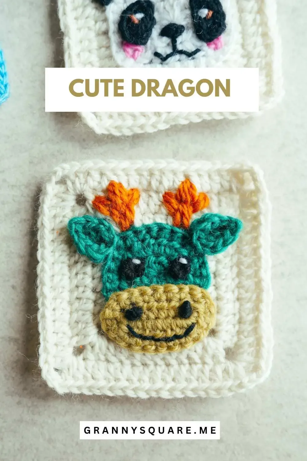 Cute Dragon Granny Square - Free Crochet Pattern β photo 4