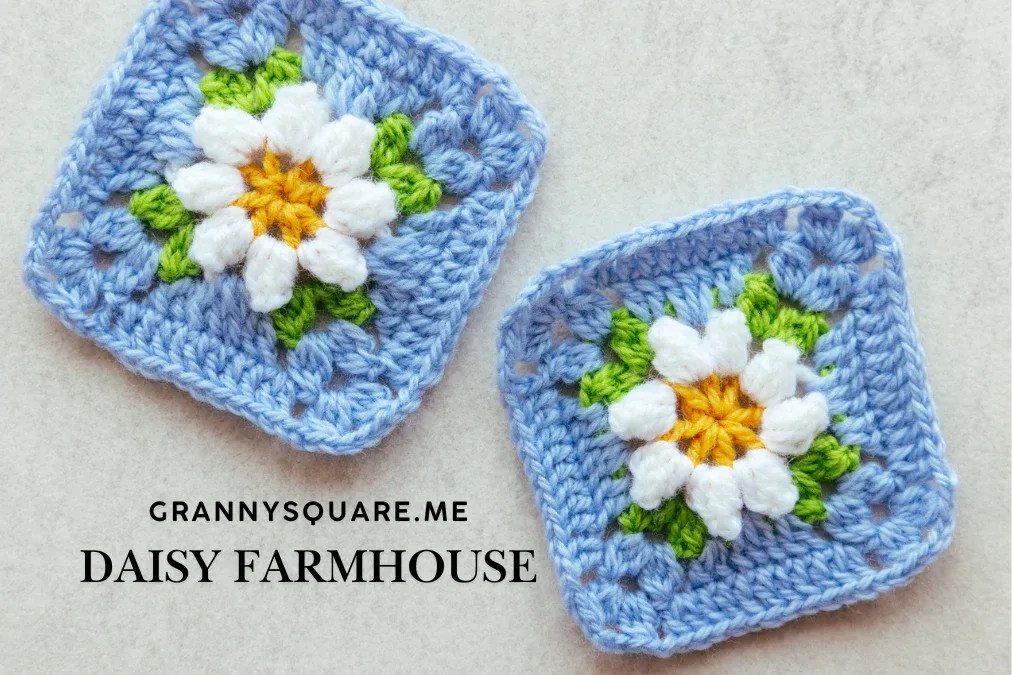 Daisy Farmhouse Granny Square – Free Crochet Pattern — photo 3