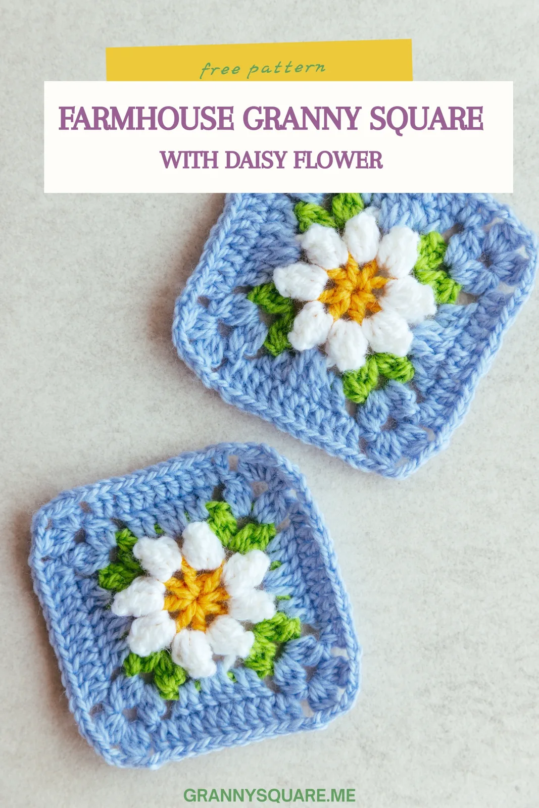 Daisy Farmhouse Granny Square – Free Crochet Pattern — photo 4