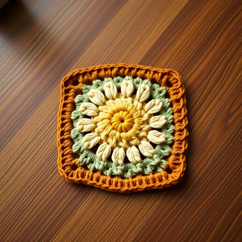 Daisy Flower Granny Square — Free Pattern (Easy Clusters)