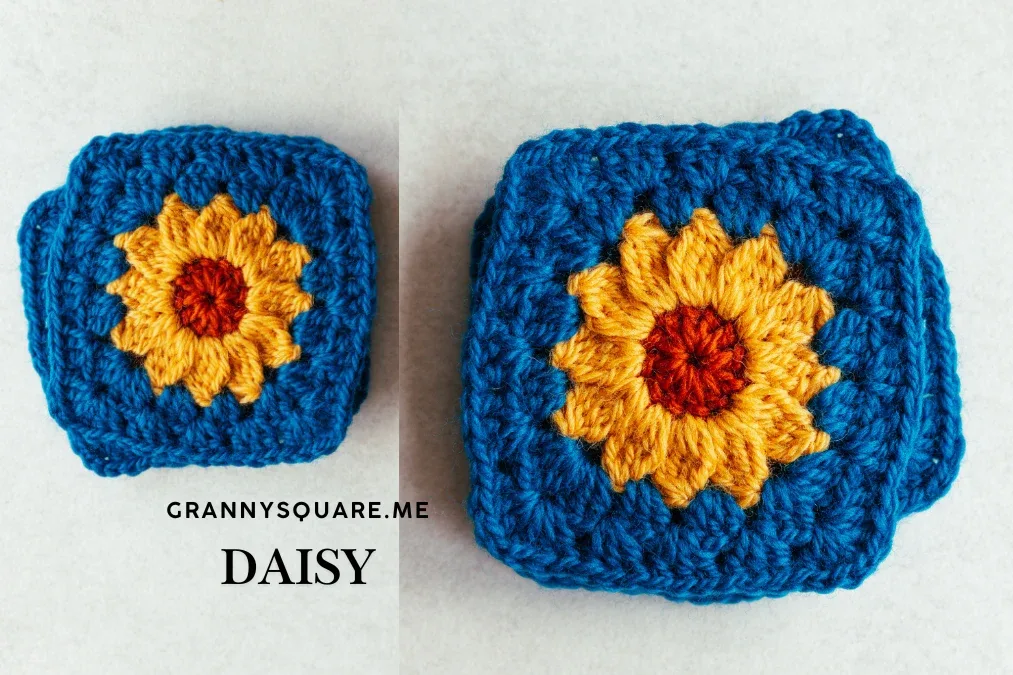 Daisy Granny Square with Bobble Stitch — Free Crochet Pattern — photo 3