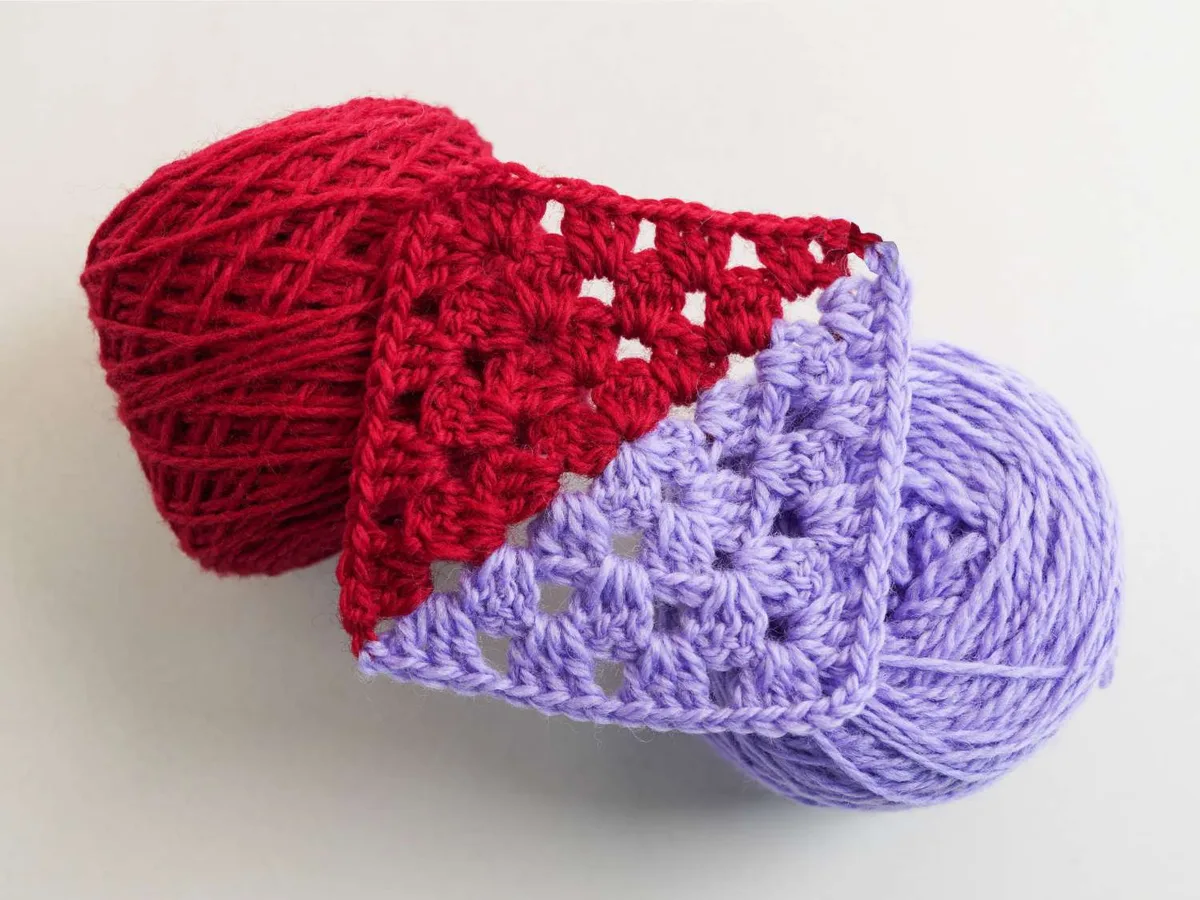 Diagonal Granny Square Free Crochet Pattern