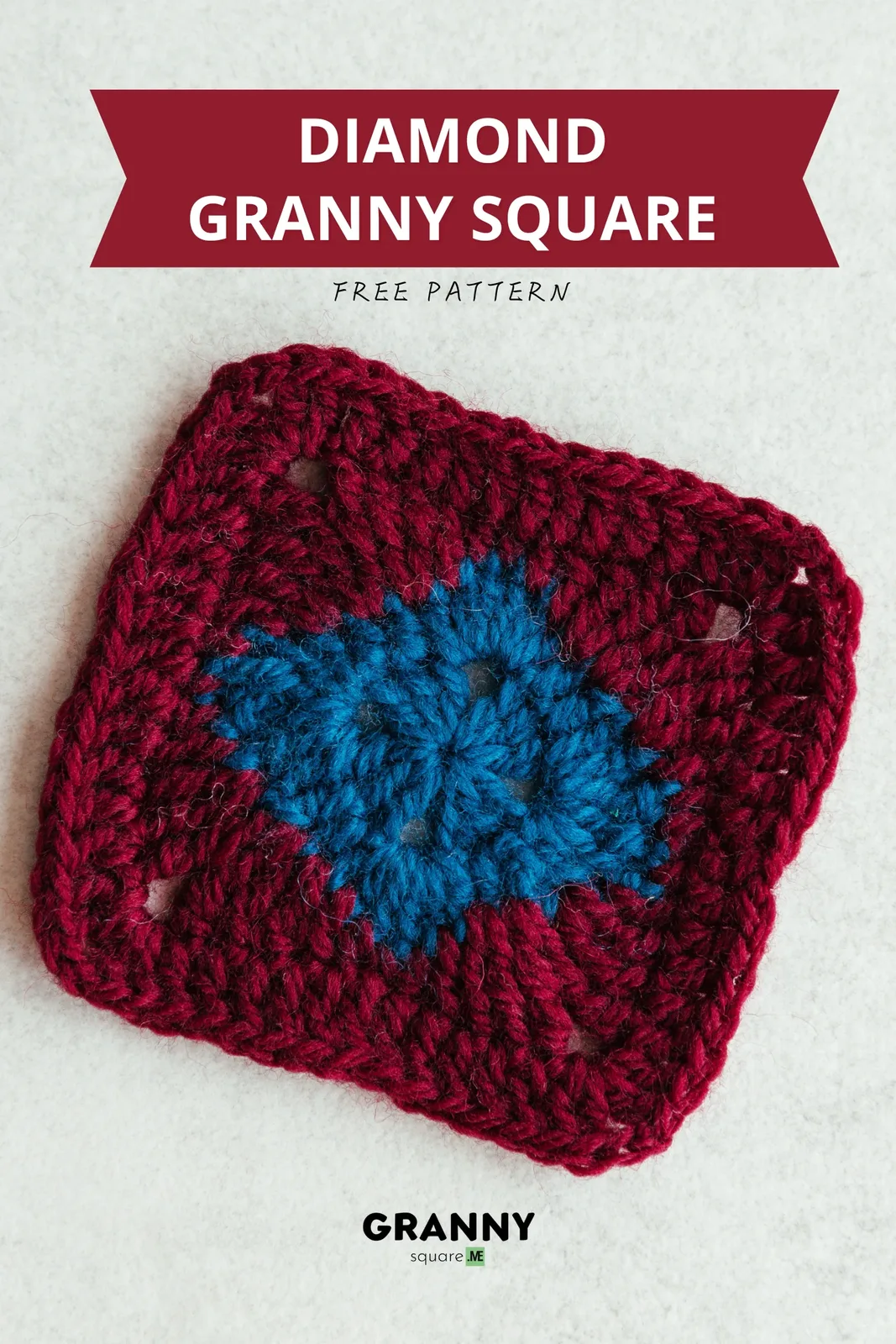 Diamond Granny Square: Free Two-Color Crochet Pattern β photo 2