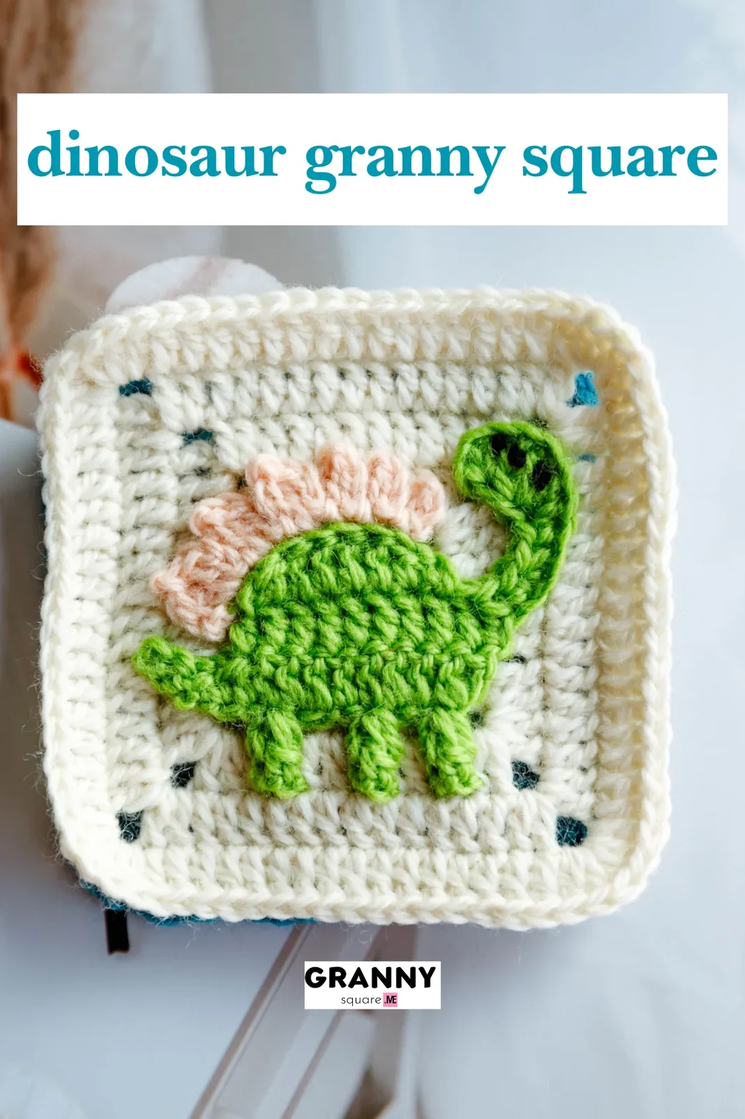 Dinosaur Granny Square — Free Crochet Pattern with Appliqué — photo 4