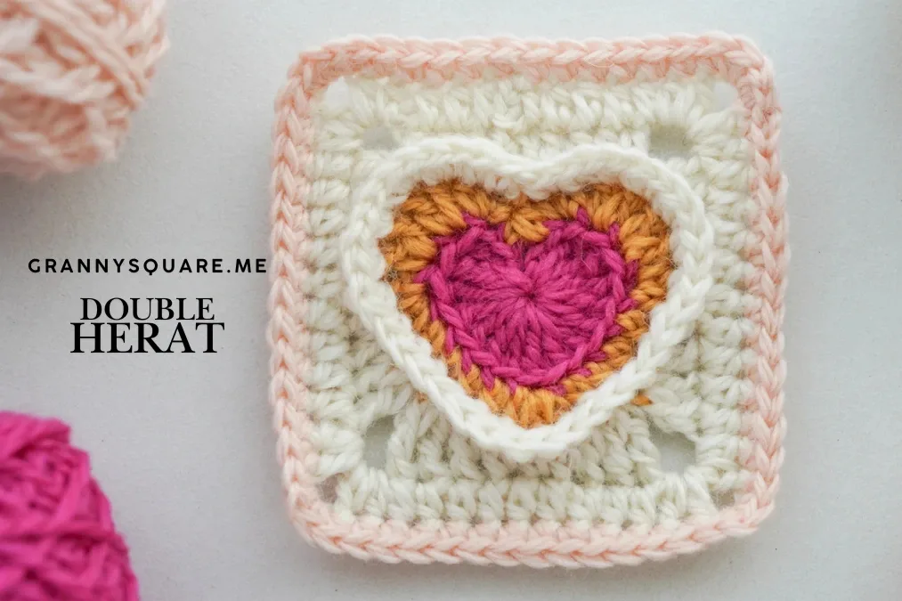 Double Heart Granny Square — Free Crochet Pattern — photo 3