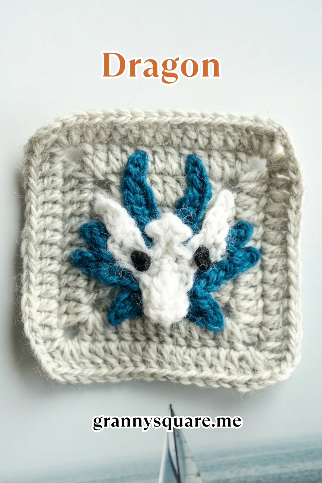 Dragon Granny Square: Free Crochet Pattern with Horns and Ears — photo 4
