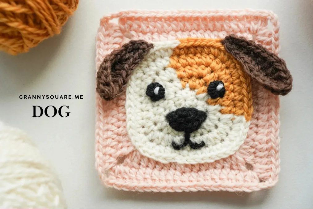 Easy Dog Granny Square — Free Crochet Pattern with Color Changes — photo 3