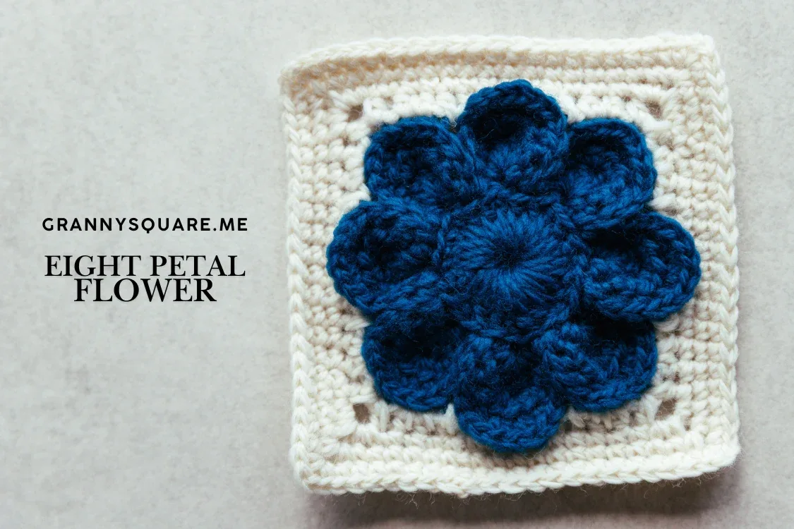 Eight Petal Flower Granny Square - Free Crochet Pattern — photo 3