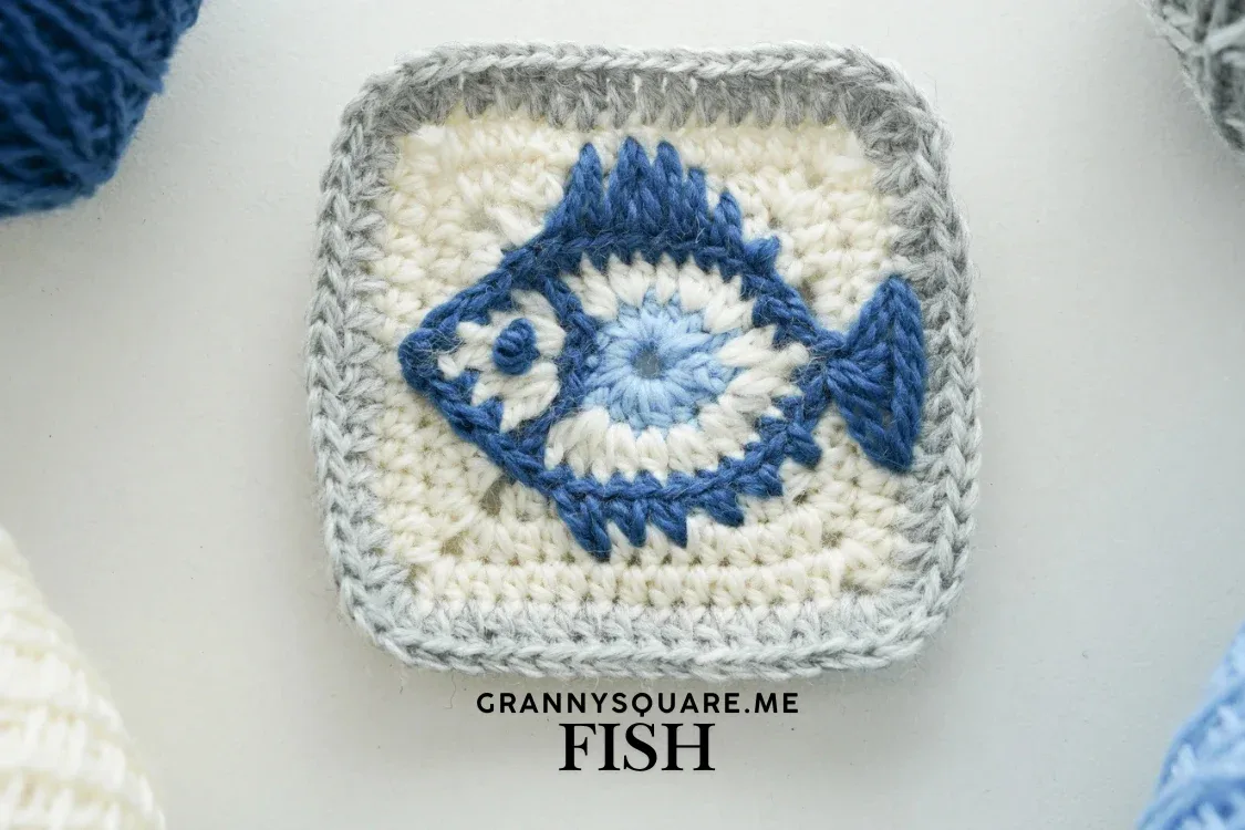 Fish Granny Square — Free Crochet Pattern for a Colorful Fish Motif — photo 3