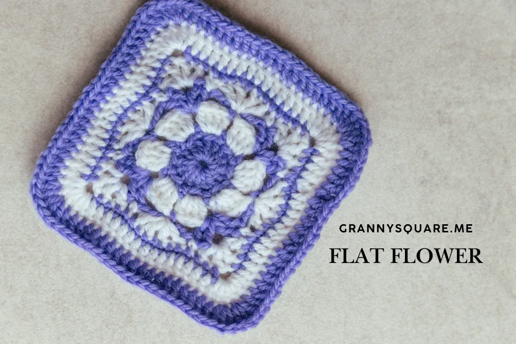 Flat Flower Granny Square – Free Crochet Pattern — photo 3