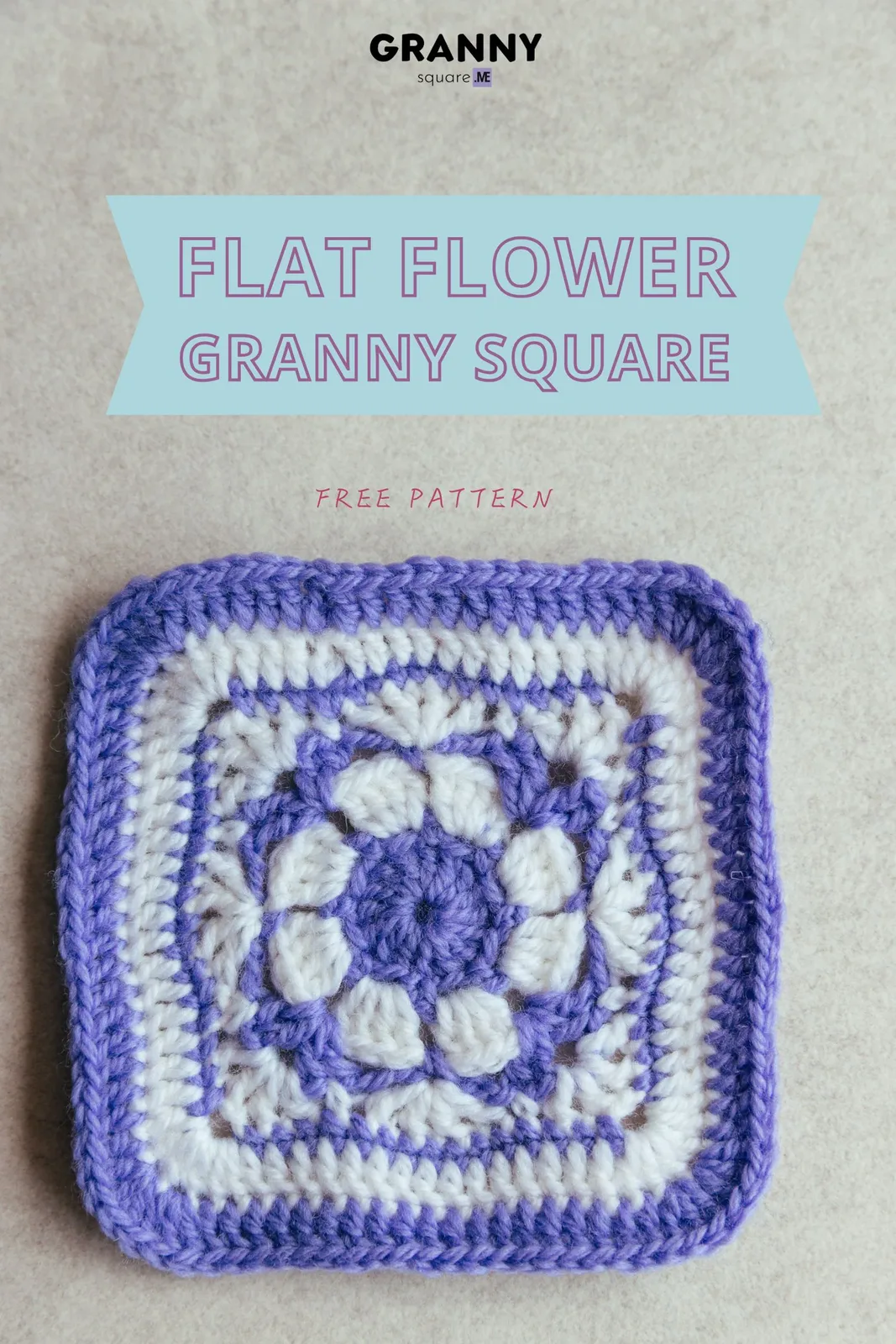 Flat Flower Granny Square – Free Crochet Pattern — photo 4