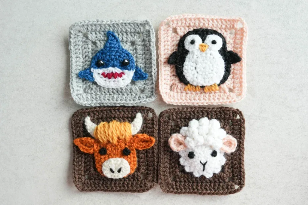 Highland Cow Granny Square — Free Crochet Pattern