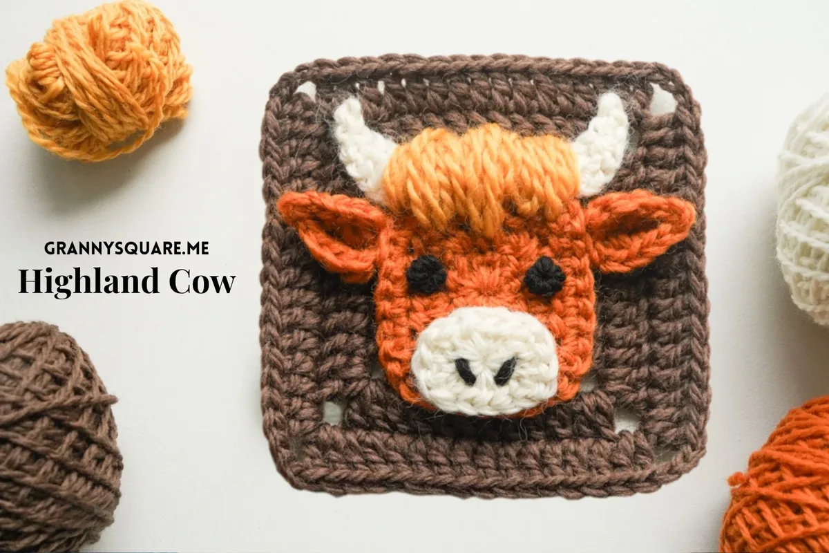 Highland Cow Granny Square — Free Crochet Pattern — photo 4