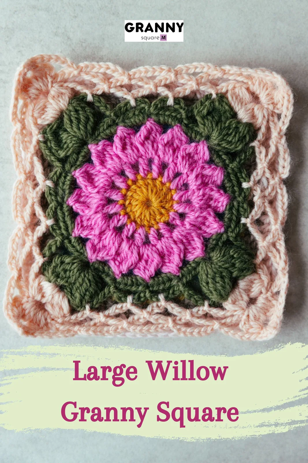 Large Willow Granny Square — Free Textured Bobble Pattern — photo 4