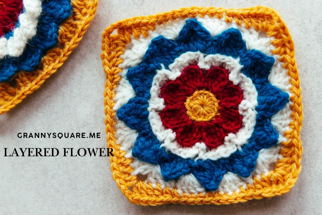 Layered Flower Granny Square - Free Crochet Pattern — photo 4