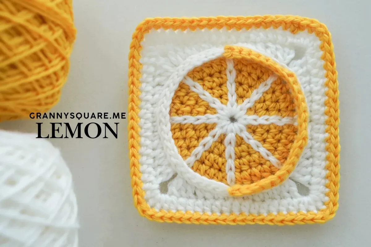 Lemon Granny Square — Free Crochet Pattern — photo 2