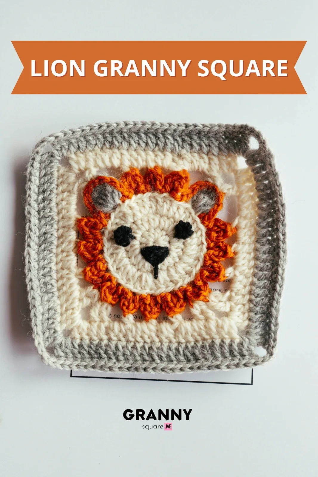 Lion Granny Square - Free Crochet Pattern with Mane and Ears — photo 4