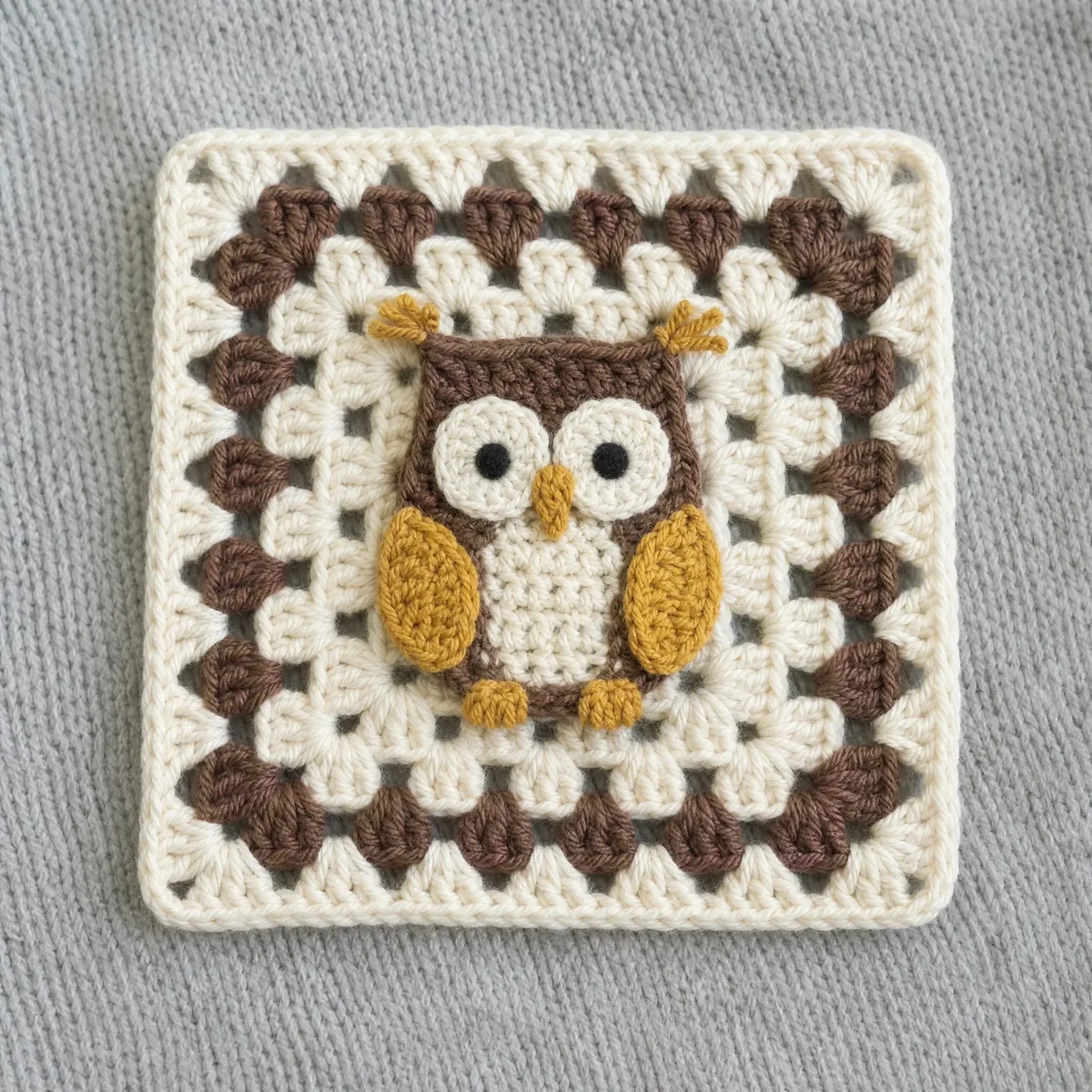 Little Owl Granny Square — A Wide-Eyed Beginner Favorite