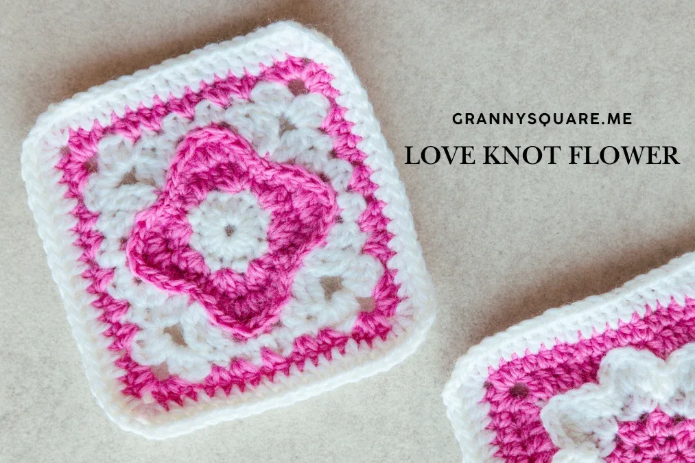 Love Knot Flower Granny Square: Free 3D Crochet Pattern — photo 3
