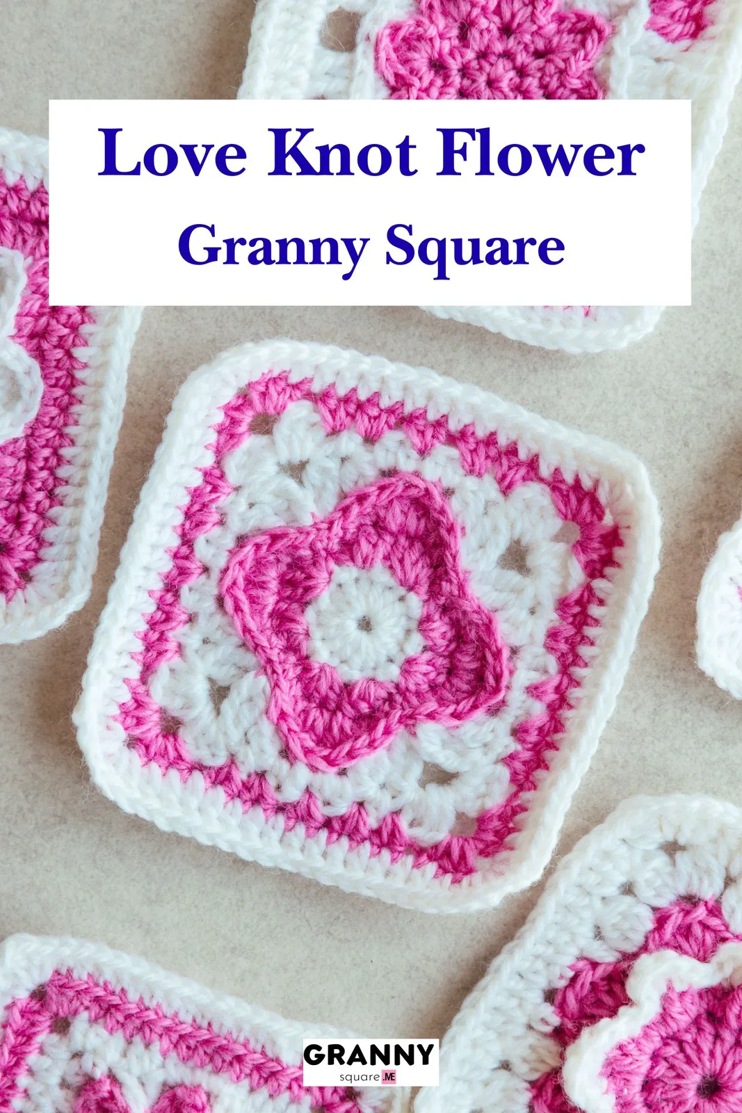 Love Knot Flower Granny Square: Free 3D Crochet Pattern — photo 4