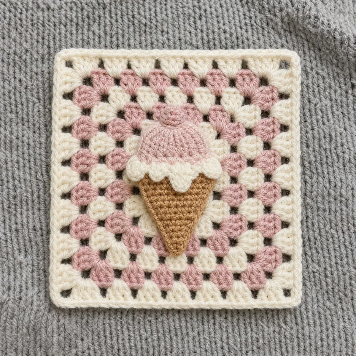 Melting Moment Cone Granny Square — A Sweet Beginner Appliqué