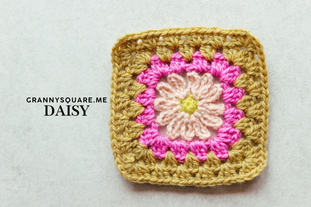 Mini Daisy Granny Square – Free Crochet Pattern — photo 2