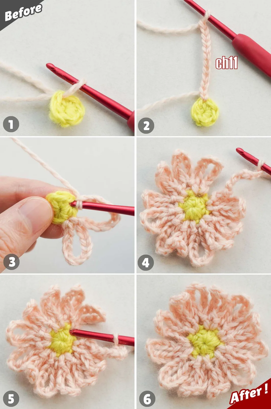 Mini Daisy Granny Square – Free Crochet Pattern — photo 4