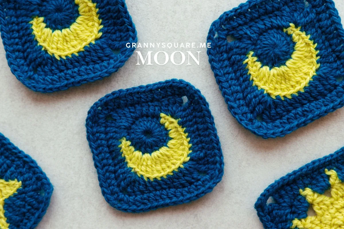 Moon Granny Square Pattern: A Dreamy Celestial Crochet Block β photo 3