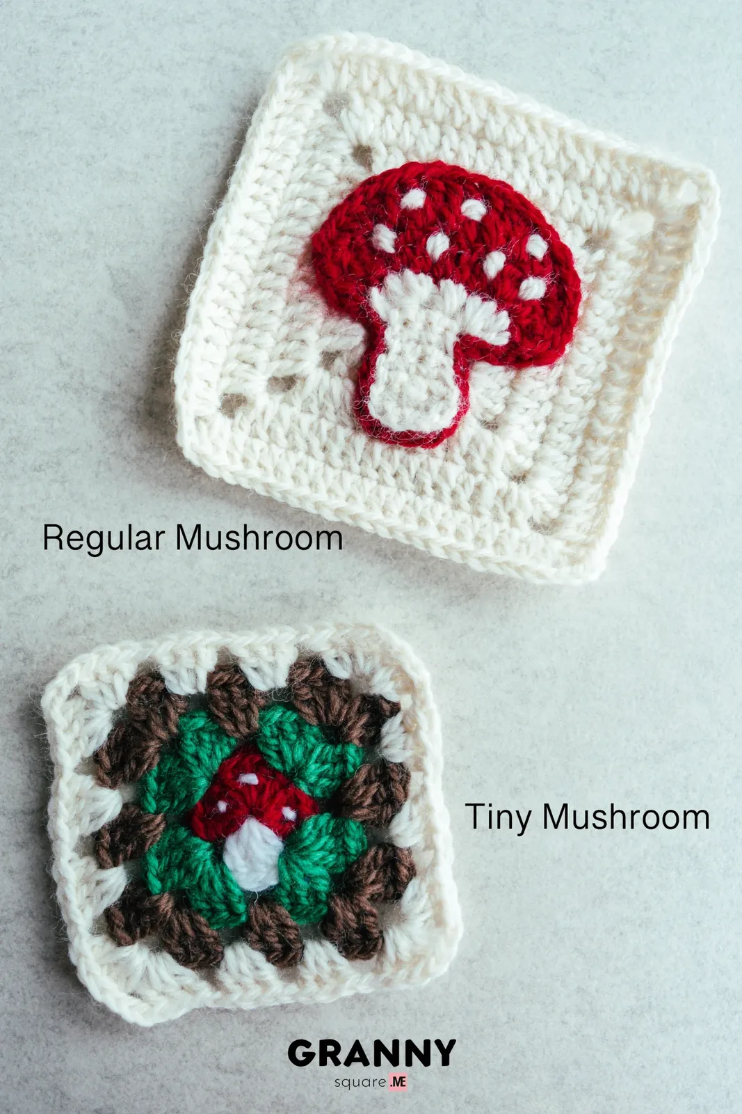 Mushroom Granny Square Crochet Pattern (Free 4-Round Motif) — photo 4