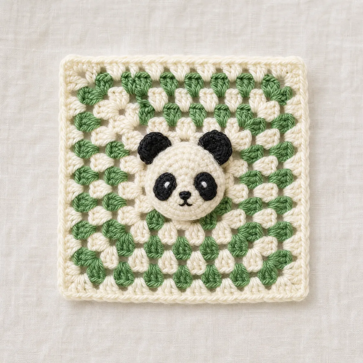 Paige the Panda Granny Square — A Playful Beginner Pattern