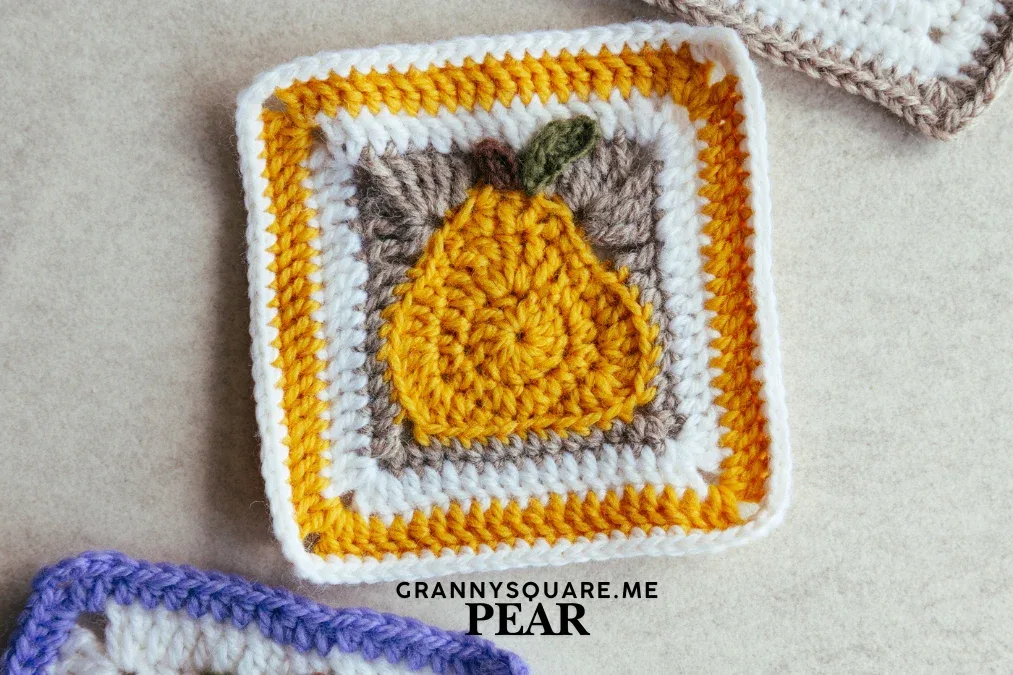 Pear Granny Square Free Crochet Pattern — photo 3