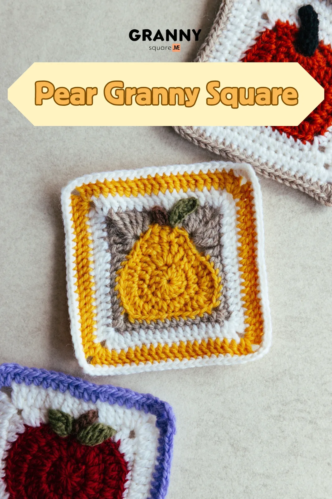 Pear Granny Square Free Crochet Pattern — photo 4