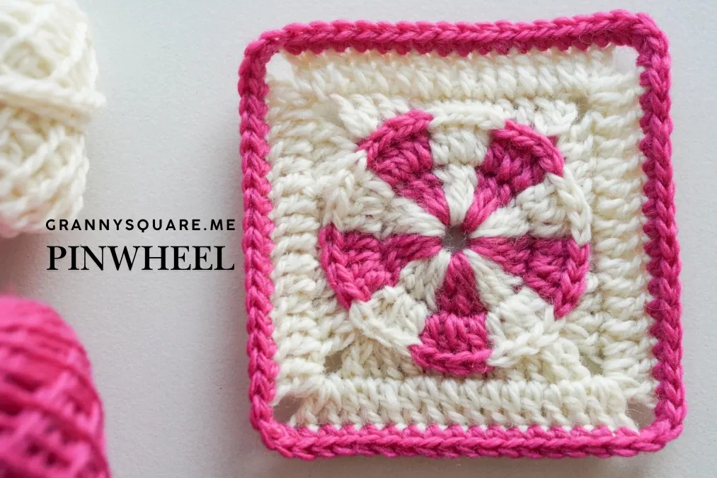 Pinwheel Granny Square: Free Two-Color Spinning Crochet Pattern — photo 2
