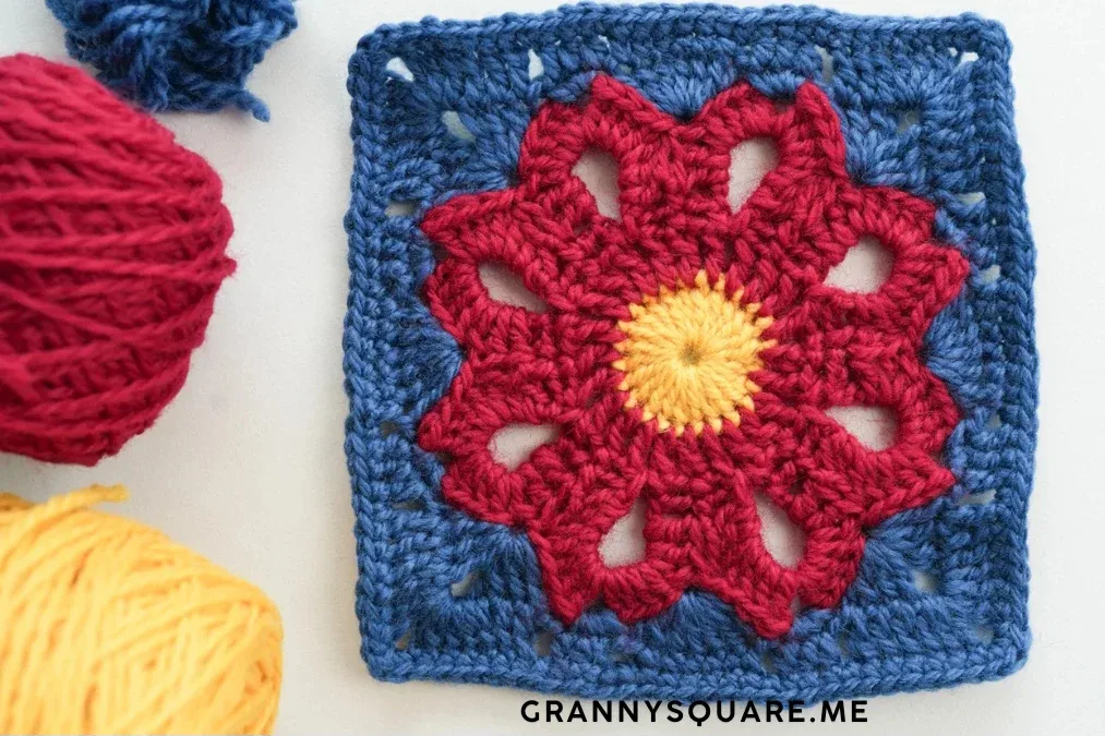Retro Flower Granny Square: Free Crochet Pattern — photo 3