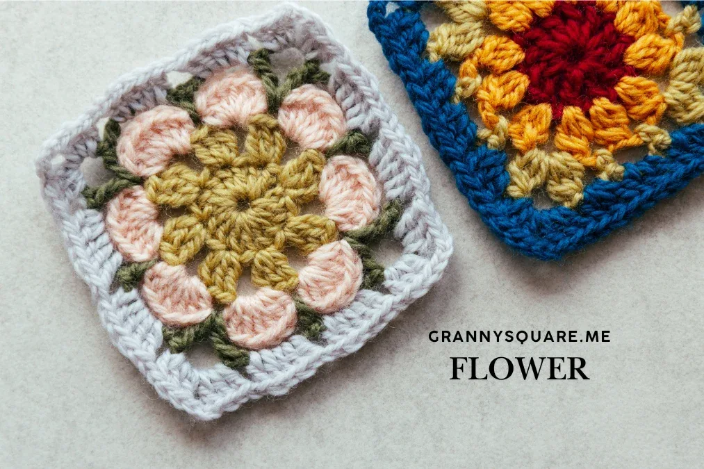 Retro Shell Stitch Flower Granny Square (Free 5-Round Pattern) — photo 3