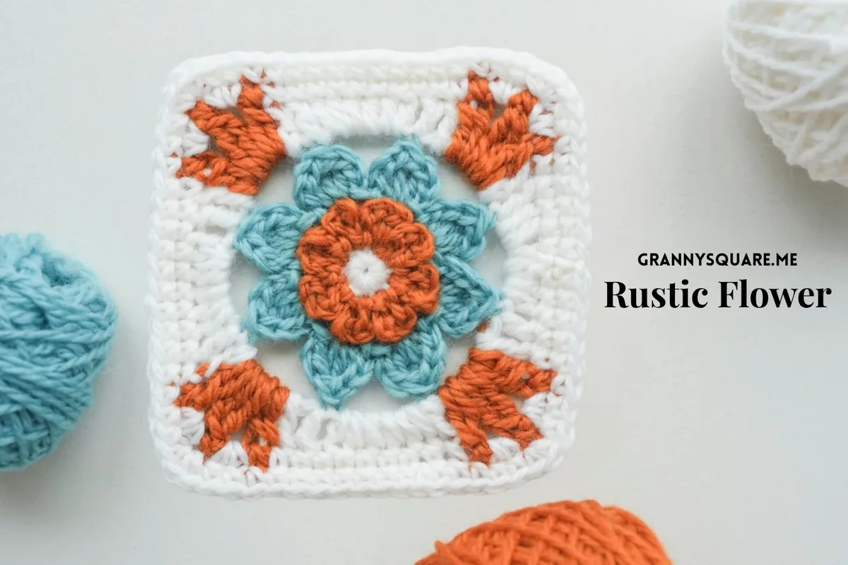 Rustic Flower Granny Square - Free Crochet Pattern — photo 2