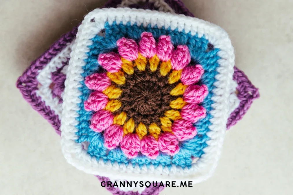 Seed Sunflower Granny Square – Free Crochet Pattern — photo 2