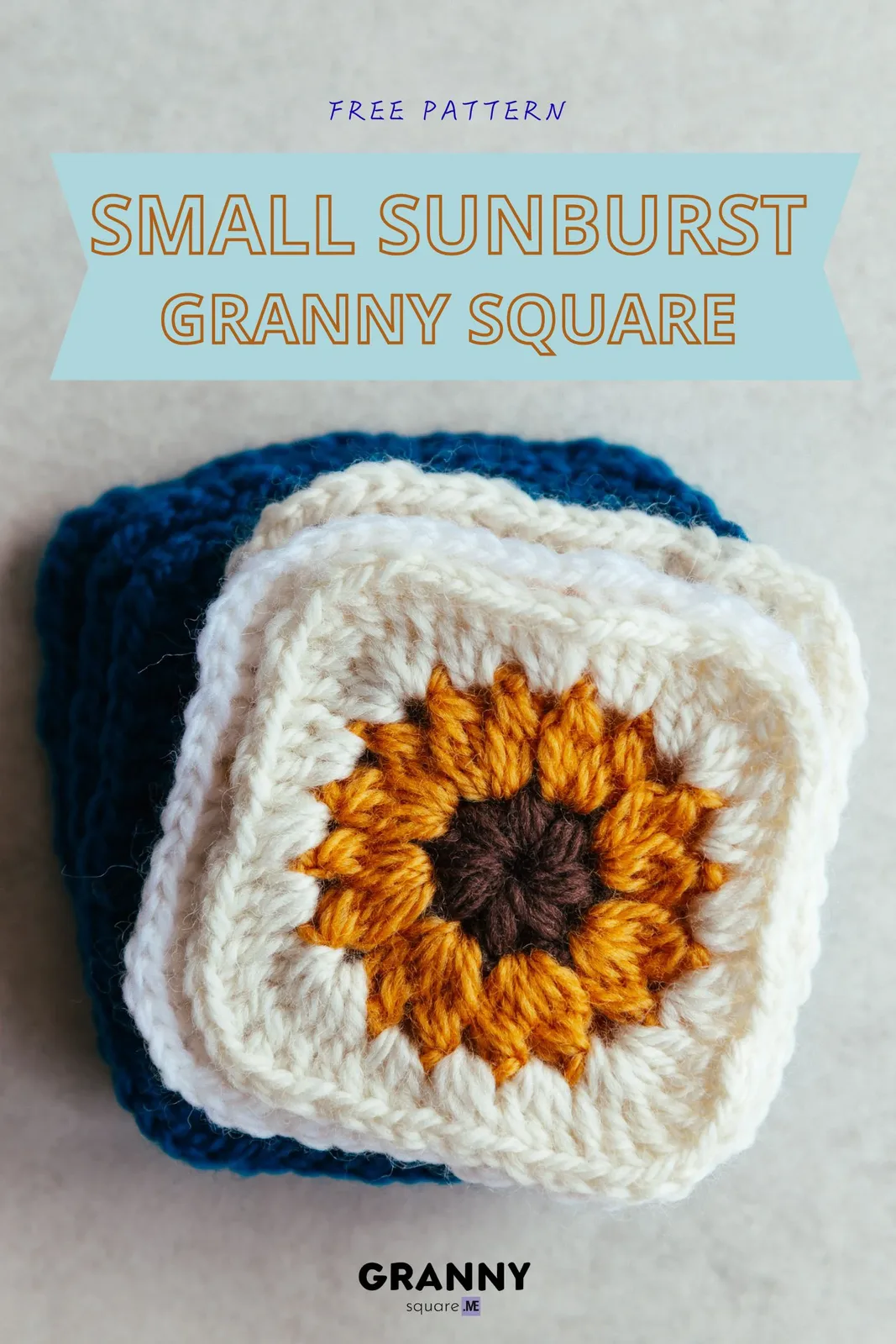Small Sunburst Granny Square Crochet Pattern β photo 4