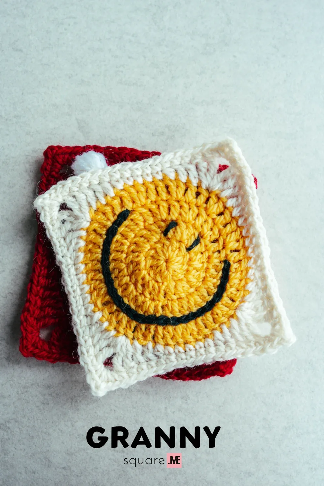 Smiley Face Granny Square — Free Crochet Pattern — photo 4
