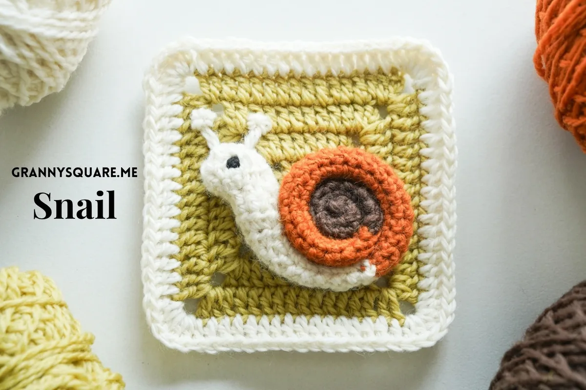 Snail Granny Square — Free Crochet Pattern with 3-Color Tube — photo 3