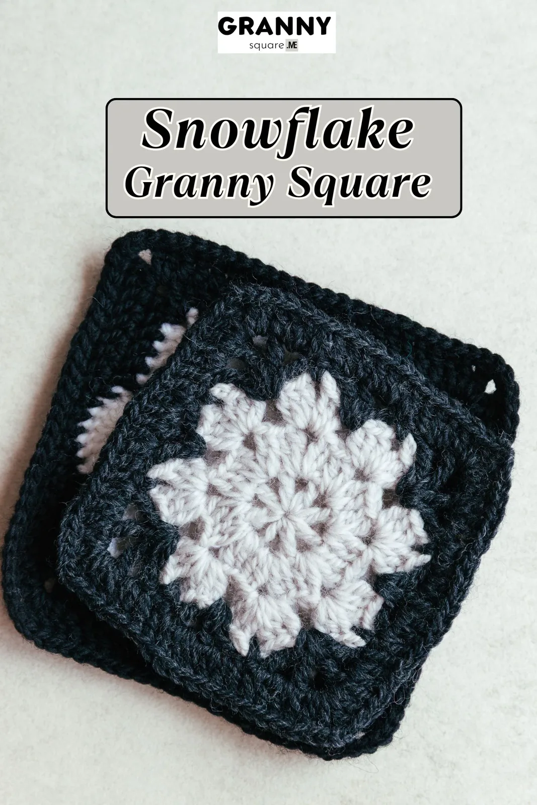 Snowflake Granny Square: An Easy Two-Color Winter Motif — photo 4