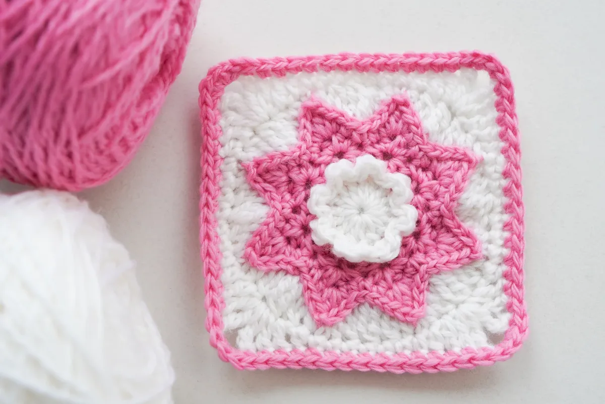 Spring Wild Flower Granny Square Crochet Pattern